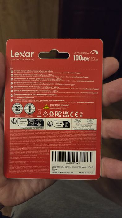 Card microSD Lexar 64Gb
