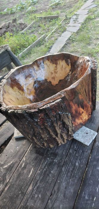 Chiuveta din lemn de nuc