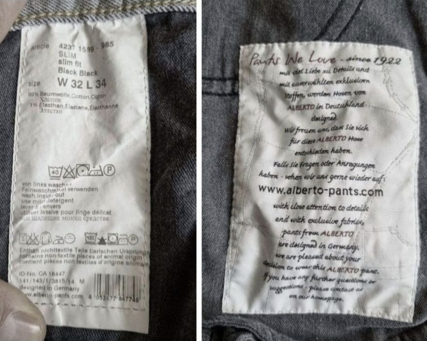 Pantaloni / Blugi Barbati, Alberto, Slim Fit - W32/34