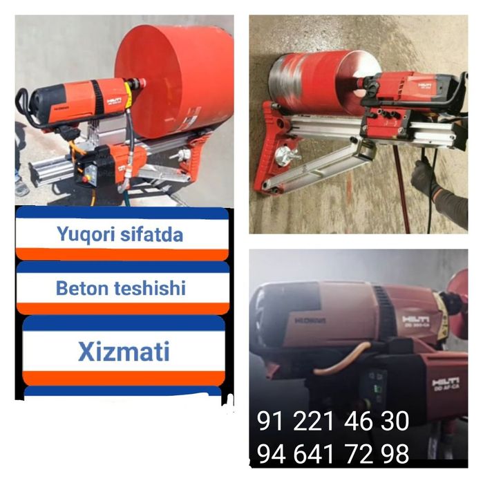 Beton teshish beton qirqish beton buzish xizmati arzon narxlarda