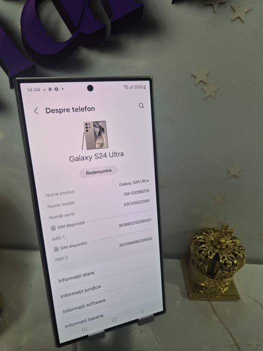Samsung S24 Ultra 5G 256GB 12GB RAM Duos.Preṭ fix Ca Nou.