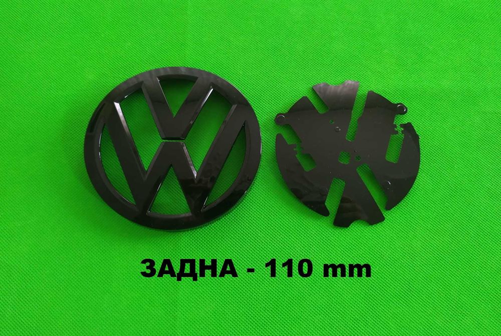 Емблема предна задна Голф 7 черна / черен гланц  Golf MK7 / Golf 7.5