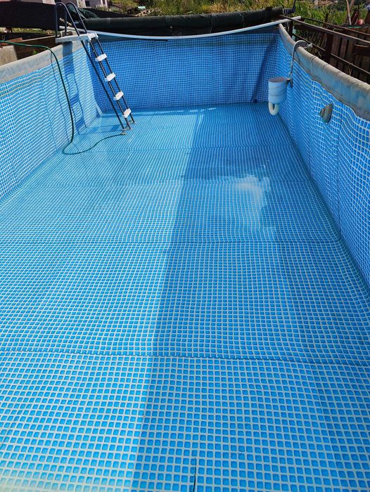 Set Piscina supraterana Intex Ultra Metal 732 x 366 x 132 XTR + panouri încălzire ozeSolar + Aspirator automat intex zx300