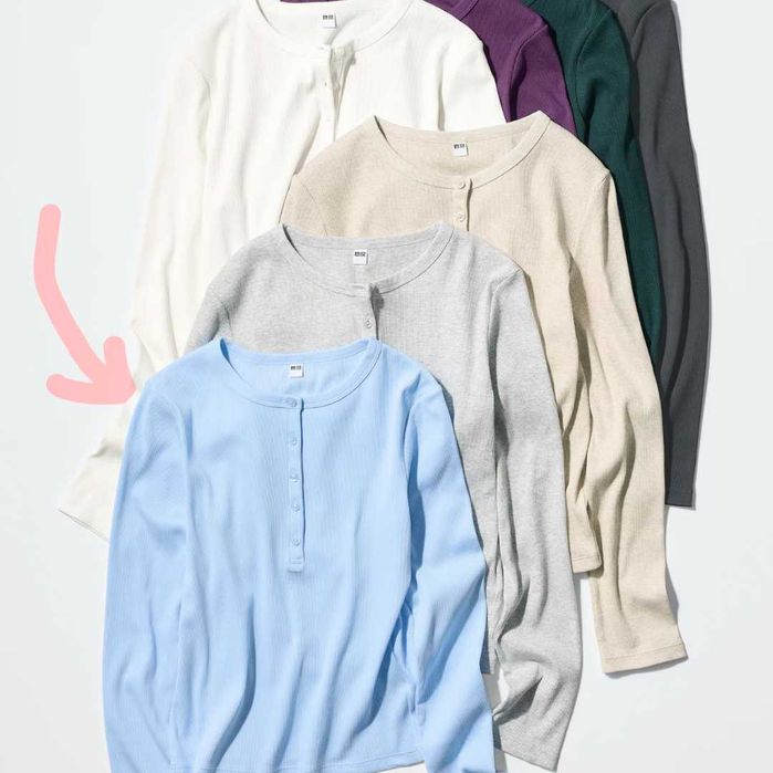 Лонгслив Uniqlo в рубчик