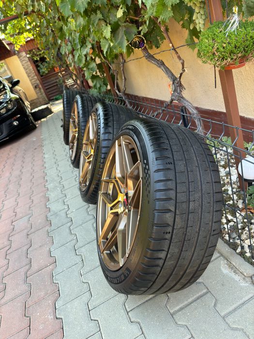 Jante 5 x 112 R18 Japan Racing JR34 cu anvelope Michelin