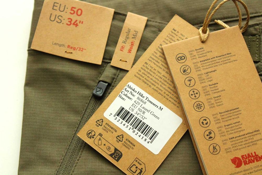 FJALLRAVEN Abisko Hike pants - нови мъжки туристически панталони, размери 48 и 50