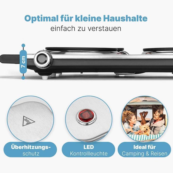 Двоен котлон Clatronic DKP 3668 Неръждаема стомана 2500W