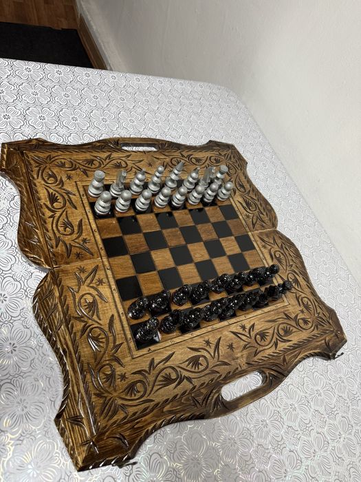 Нарды-шахматы ручной работы