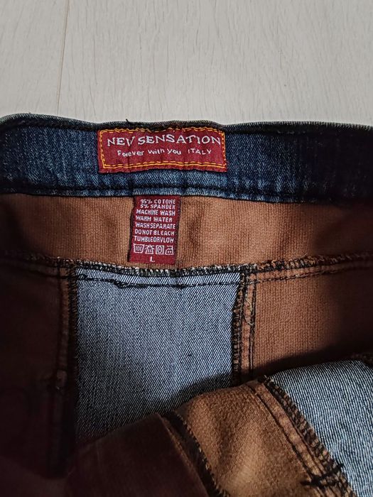 Fustă denim și catifea reiată
