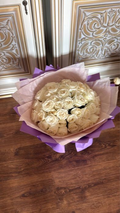 Букет 51 белых роз