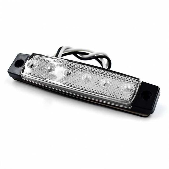 24V 10 Броя БЯЛ Диоден Габарит Рибка с 6 диода за камион бус платформа