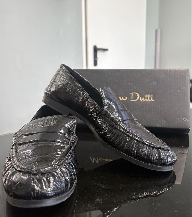 Оригинални дамски мокасини/лоуфъри на Massimo Dutti от естествена кожа