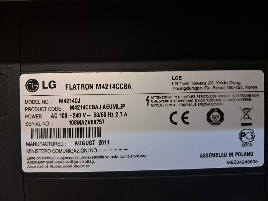 Monitor LG Flatron M4214CCBA 42" LCD Professional Full HD