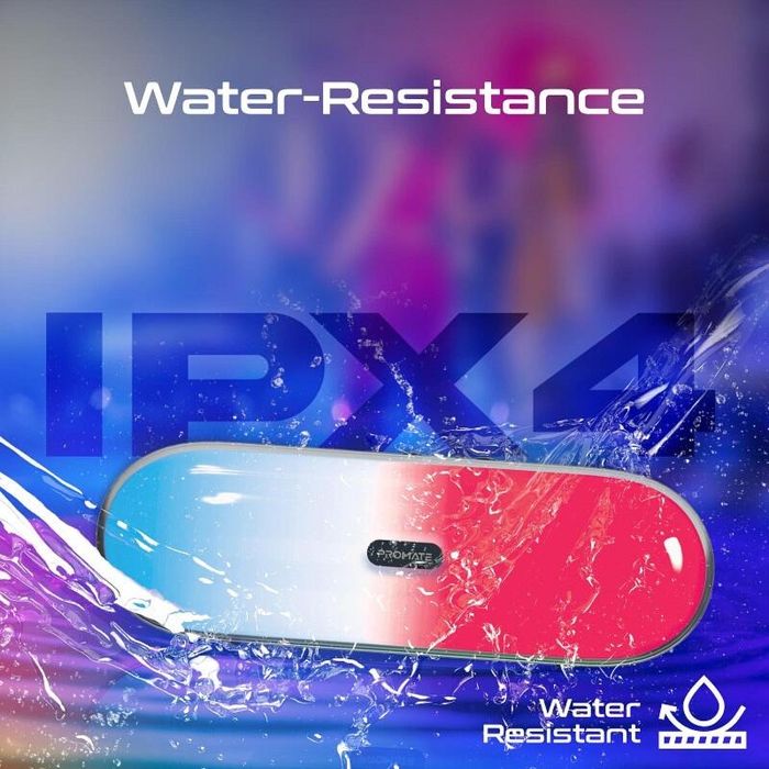 Promate LumiBar: Премиум Bluetooth v5.3 Водоустойчива Тонколона с тъч контрол и RGB LED светлина