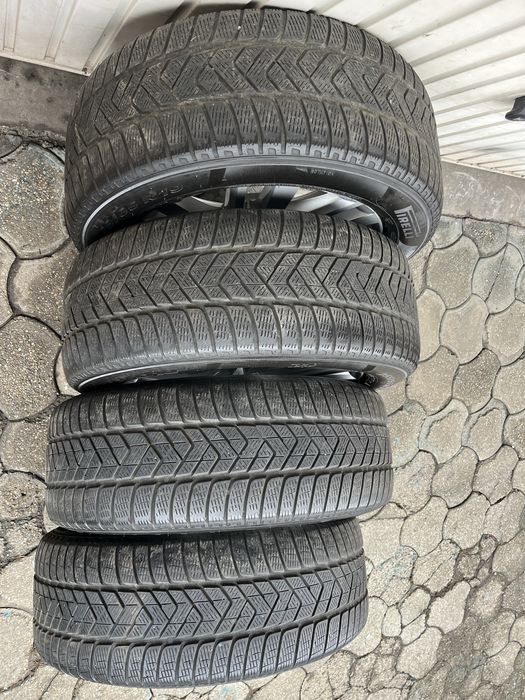 Jante aliaj 5x112mm, anvelope iarna 255/55 R19, VW Touareg 3, Phaeton, Tiguan, Passat