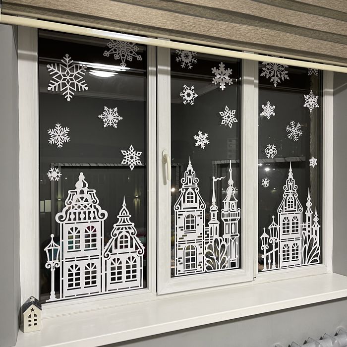Новогодний декор на окна