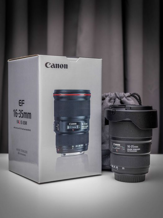 Обектив Canon EF 16-35 f4L като НОВ