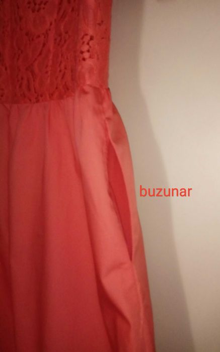 Rochie ASOS PETITE, dantela, ocazii/birou, mar.38, roz pal, NOUA.