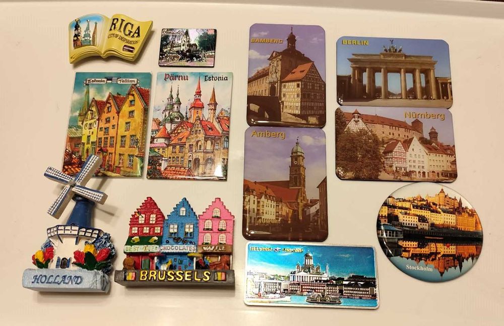 Магнити за хладилник от Европа, Азия, Африка и Южна Америка