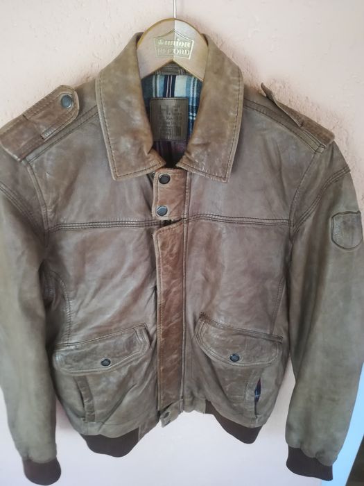 Geaca piele bărbați Mango