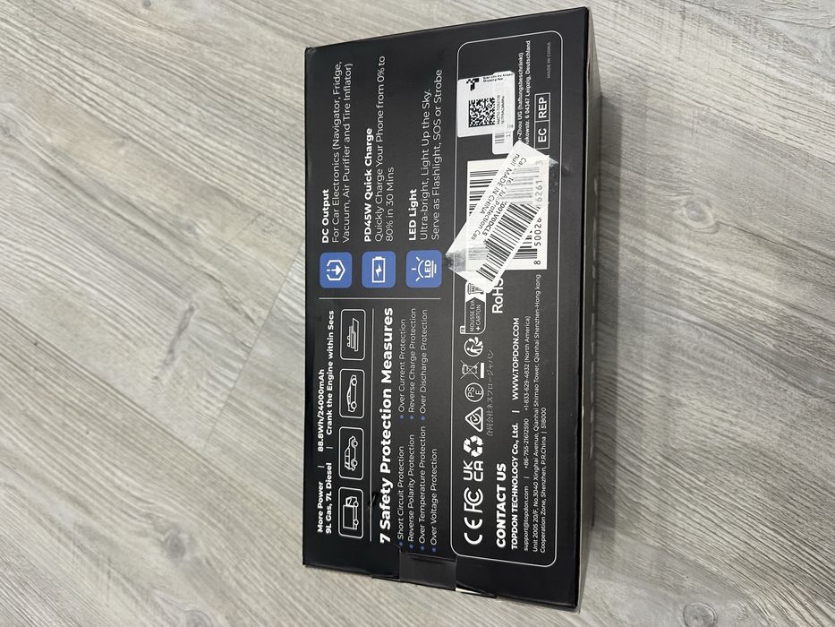 Starter auto portabil TOPDON JS3000 24000mAh, 3000A