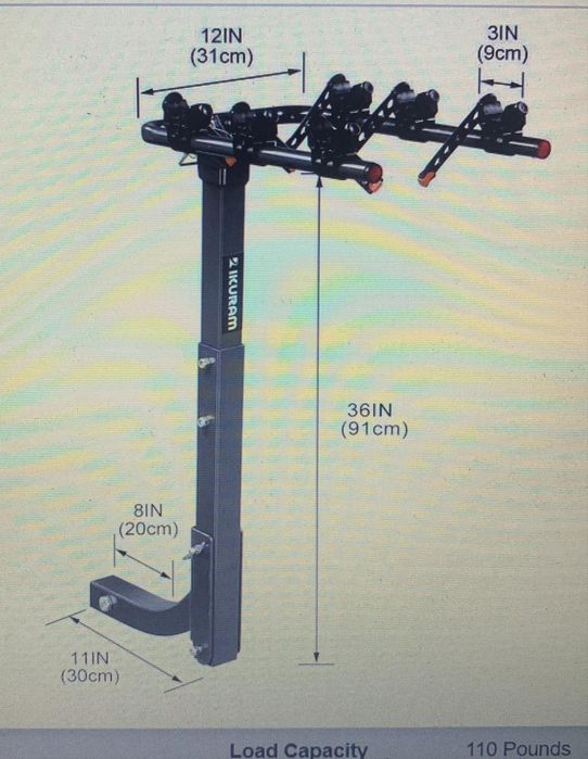 Крепление для перевозки велосипеда три велосипеда на фаркоп с фонарями