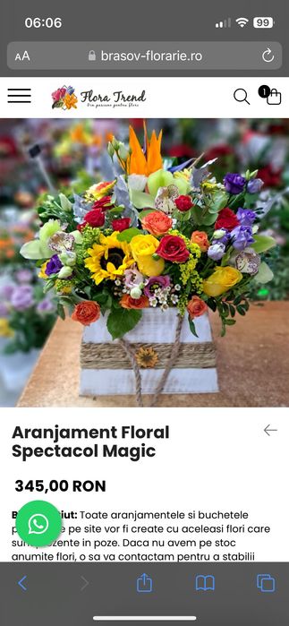 Livrări flori, buchete, coroane funerare  Brașov și împrejurimi