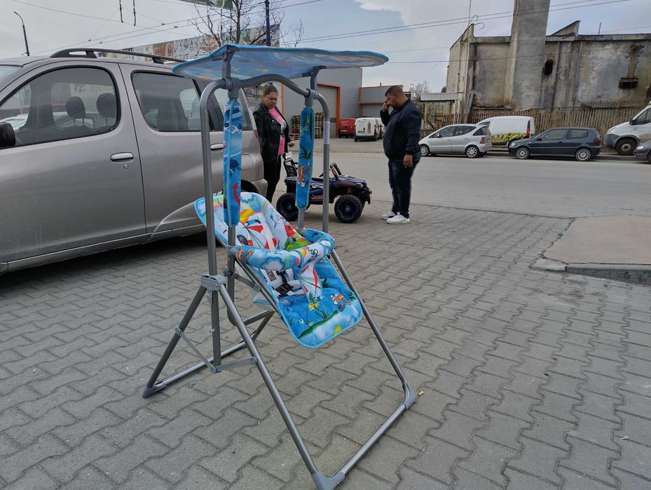 MONI Градинска люлка със сенник FUNNY син