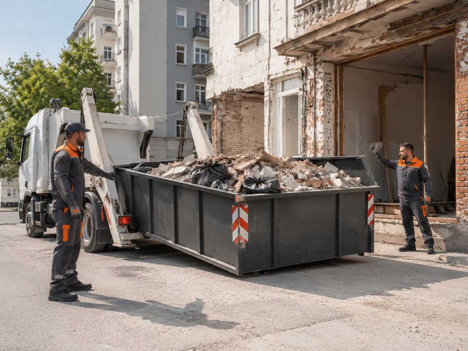 Къртене, почистване и извозване на строителни отпадъци