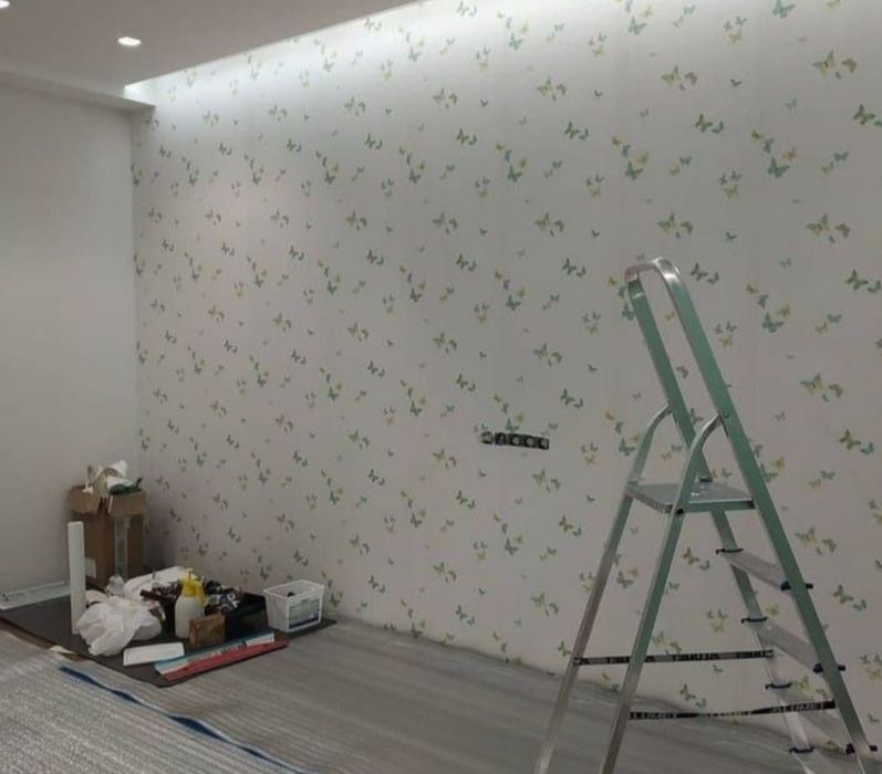 Поклейка обоев от 600 тг