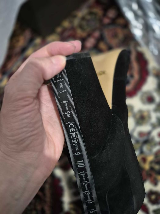 Botine Massimo Dutti nr. 37, piele intoarsa, toc 10 cm