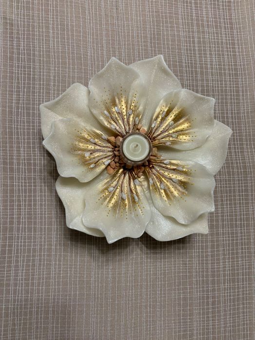 Декорация свещ цвете, диаметър 30 см, ръчна изработка - два вида