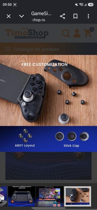 Controller GameSir G8 Plus pentru Android/iOS si Nintendo Switch, Suport telefon, Bluetooth, 1000 mAh, Incarcare USB-C, Negru