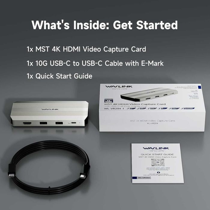 WAVLINK карта за видеозаснемане за стрийминг оборудване, 4K HDMI