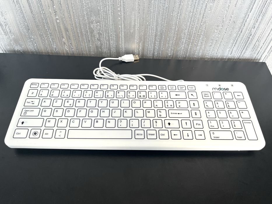 Tastatura Antibacteriana Medicala MDose, Alba, Water Resistent - Noua!