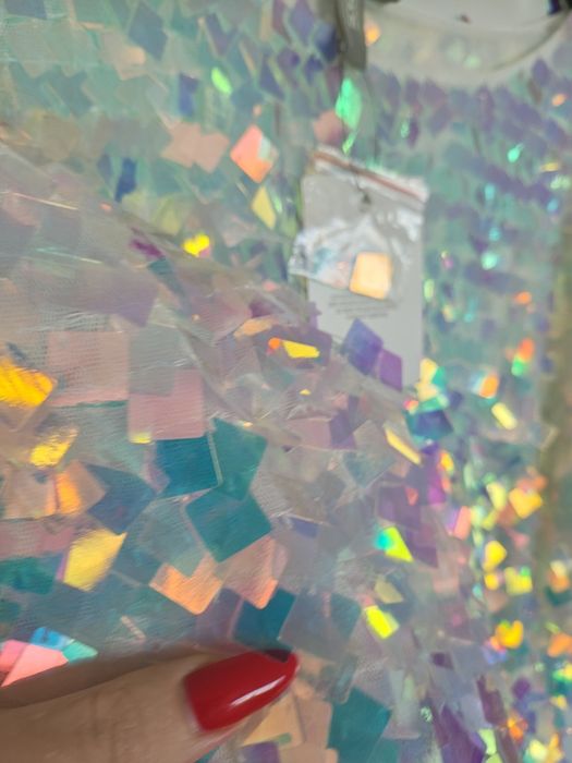 Ефектна Crop блуза с пайети ASOS размер UK 14