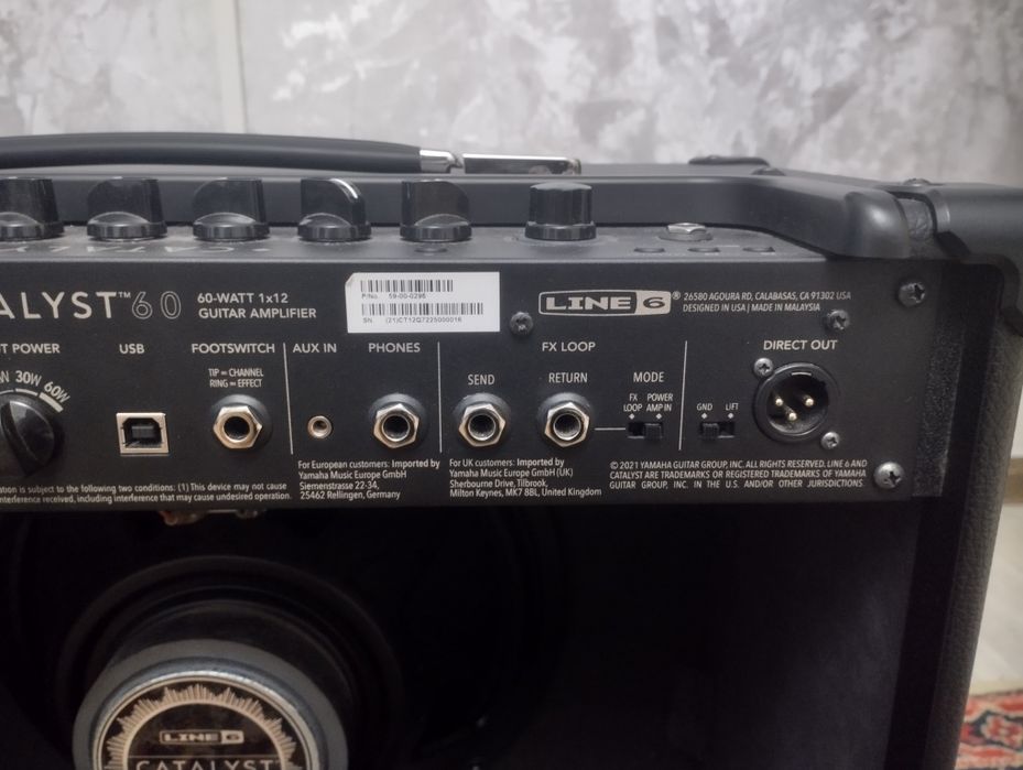 Продам гитарный усилитель line 6 catalyst 60