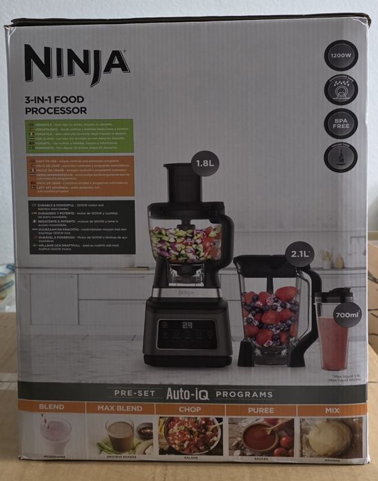 Robot de bucătărie 3 în 1 BN800, 1200W, 2.1L, 5 programe Auto IQ Ninja