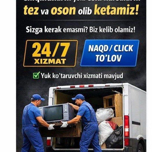Musor musir mosor olib ketish xizmati.24/7