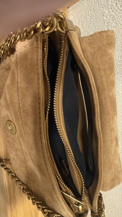 Zara чанта естествена кожа