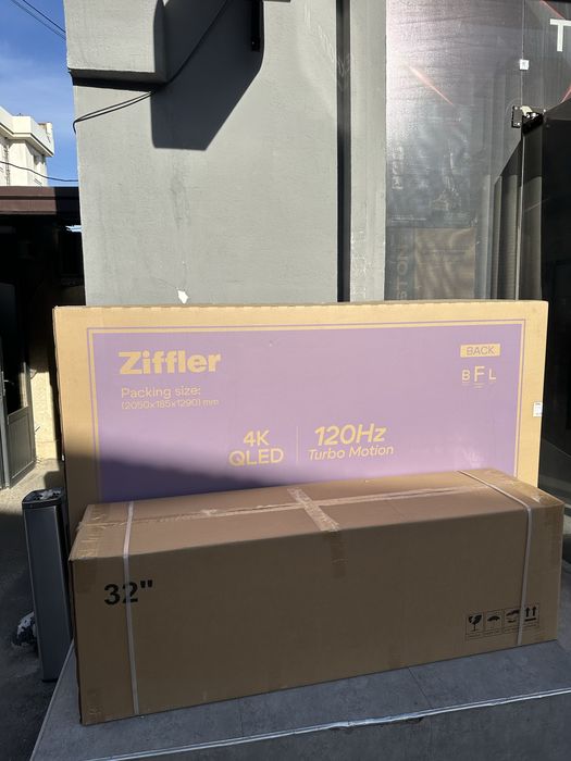 Телевизор Ziffler 85’ 120гц Qled матрица , Доставка Прошивка в бонус!