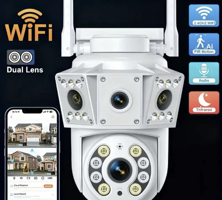 Camera video supraveghere Wi Fi noua cu infrarosu dual lens