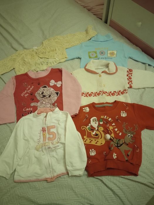 Лот зимни блузи 9-12м