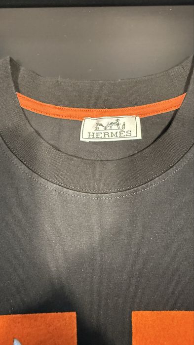 Черна мъжка тениска Hermes