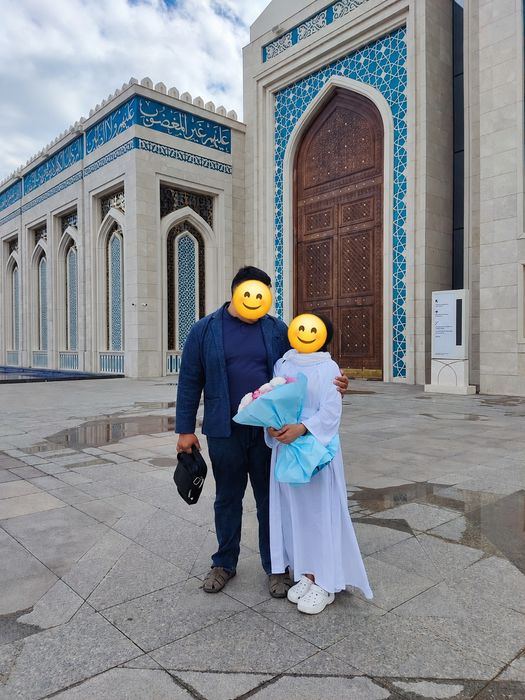 Абайка с платьем белая