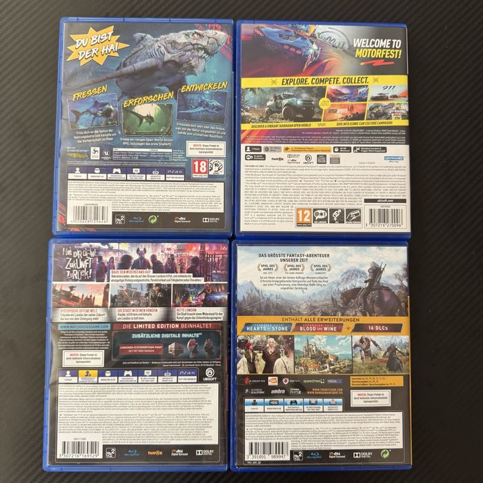 Maneater Man Eater The Crew Motorfest Watch Dogs legion The Witcher 3 Wild Hunt PS4 PS5