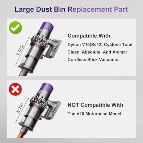 Нов Контейнер за Dyson V10 SV12 + HEPA филтър 969509-01 за прахосмукачка Дайсън