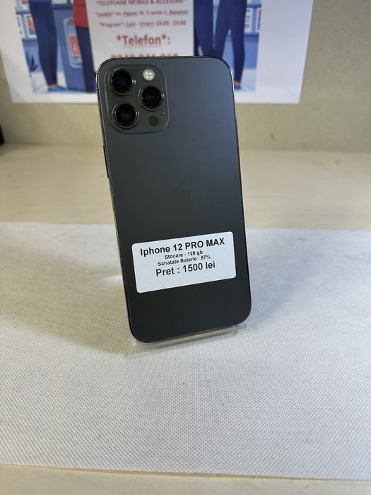 Iphone 12 pro max / 128 gb / Garantie / folie sticla cadou