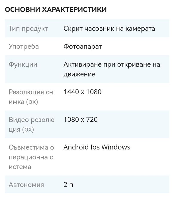 Часовник със скрита Wi-Fi камера