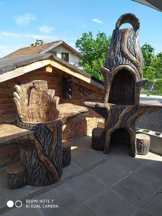 Барбекю от щампован бетон